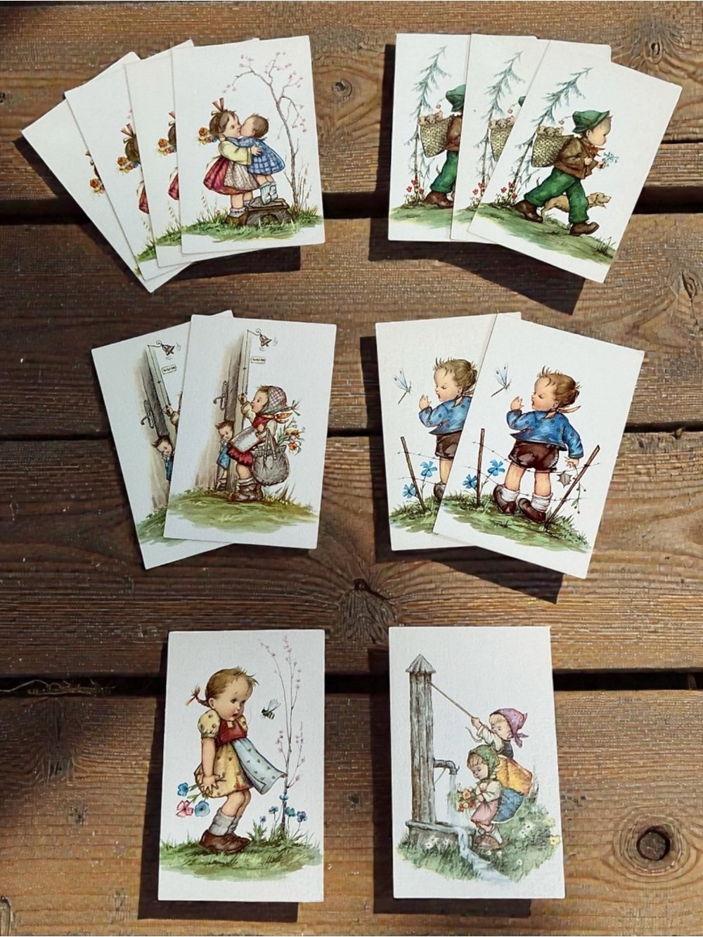 Set of 13 Vintage Anneliese Little Helpers Greeting Cards